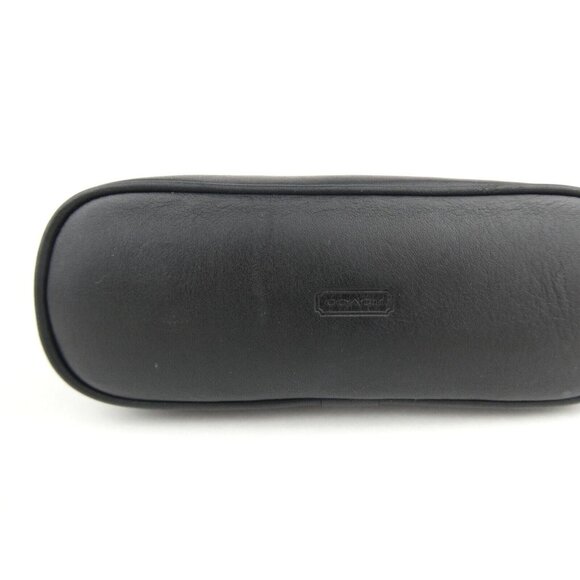 Coach Black Leather Medium Cosmetic Case Pouch - Picture 8 of 16